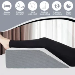Continental Sleep, Leg Wege Elevation Pillow For Blood Circulation | Relieved & Recovers Foot And Ankle Injuries | Chic Jacquard Cover, 8”x16”x23” -Bedding Discount Store GUEST bd752e47 0750 4736 8b1f cb944035195d