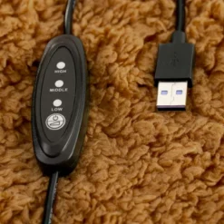 Heated Blanket 2-Pack - USB-Powered Fleece Throw Blankets For Travel, Home, Office, Or Camping - Winter Car Accessories By Stalwart (Brown) -Bedding Discount Store GUEST be88523e 1623 4316 9a1b 68398a458014