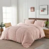 Peace Nest 100% Flax Linen Stripe Duvet Cover And Sham Set