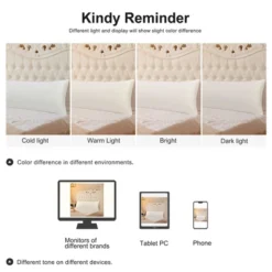 PiccoCasa Satin Silky For Hair And Skin Pillowcase Cream 20"x54" Body 2 Pcs -Bedding Discount Store GUEST c10be465 2a5d 4f8d 89fd f92a6d81791c