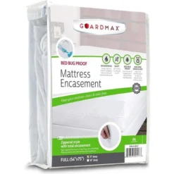Guardmax Waterproof Mattress Protector Encasement With Zipper - White -Bedding Discount Store GUEST c2a2d8c3 1814 4c6d aafa c947796363e9