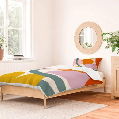 Deny Designs Lane And Lucia Rainbow Collage Duvet Cover Bedding Set Cream 1 Deny Designs Lane And Lucia Rainbow Collage Duvet Cover Bedding Set Cream