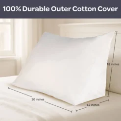 Yorkshire Home Down Alternate Reading Wedge Pillow: Hypoallergenic Cotton, Machine Washable Support Pillow -Bedding Discount Store GUEST c3920723 20e3 4993 a3a1 217dfb5534c1