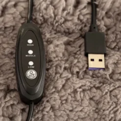 Heated Blanket 2-Pack - USB-Powered Fleece Throw Blankets For Travel, Home, Office, Or Camping - Winter Car Accessories By Stalwart (Gray) -Bedding Discount Store GUEST c46633b3 bd2c 4adc 8fcc cfc7efb13e68