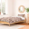 Holli Zollinger Terrazzo Ochre Duvet Cover Set Beige/Black - Deny Designs