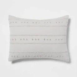 4pc Clipped Stripe Poms Comforter Bedding Set - Threshold™ -Bedding Discount Store GUEST c513e7a2 e419 413e 9246 e63bf81df859