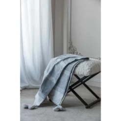 Dexmalle Decorative Grey Throw Blanket, 2 Pack