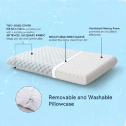 Dyonery Memory Foam Thin Pillow For Stomach Sleeping,Gel Infused Slim Pillow For Side Back Sleepers With Two-Sided Pillow-CertiPUR-US - Standard 7 Dyonery Memory Foam Thin Pillow For Stomach Sleeping,Gel Infused Slim Pillow For Side Back Sleepers With Two-Sided Pillow-CertiPUR-US - Standard -Bedding Discount Store GUEST c5e21c4d eb80 4ba0 9430 2cbcb261372d