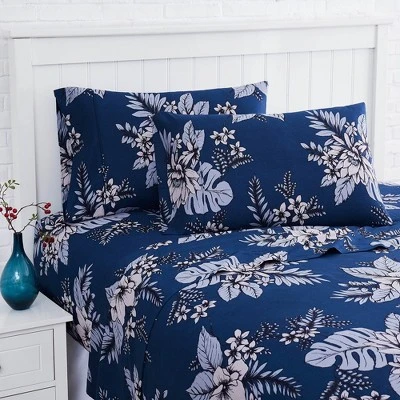 Southshore Fine Living Flora 100% Cotton Sateen Weave 300 TC 22-inch Extra-Deep Pocket Sheet Set 1 Southshore Fine Living Flora 100% Cotton Sateen Weave 300 TC 22-inch Extra-Deep Pocket Sheet Set