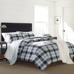 Atlantic Blue Lewis Plaid Duvet Cover Set - Eddie Bauer®