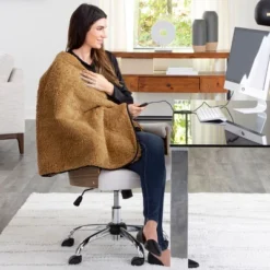 Heated Blanket 2-Pack - USB-Powered Fleece Throw Blankets For Travel, Home, Office, Or Camping - Winter Car Accessories By Stalwart (Brown) -Bedding Discount Store GUEST c9186988 cea6 4b5e b265 d3d459c5d391