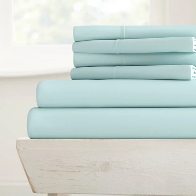Solid 6 Piece Sheet Set - Ultra Soft, Easy Care - Becky Cameron (Extra Pillow Cases!) 1 Solid 6 Piece Sheet Set - Ultra Soft, Easy Care - Becky Cameron (Extra Pillow Cases!)