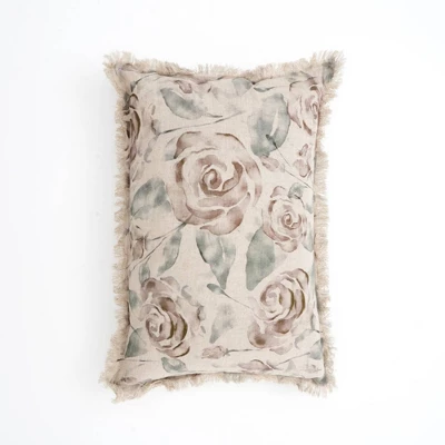 SEVOBAL Bed Pillows Bohemian Linen Printed Cushion With Decorative Fringes, Elegant Home Decor Accent For Bedroom, Multicolored, 16"*24"*2" 1 SEVOBAL Bed Pillows Bohemian Linen Printed Cushion With Decorative Fringes, Elegant Home Decor Accent For Bedroom, Multicolored, 16"*24"*2"