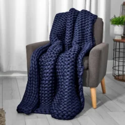 48"x72" 12lbs Chunky Knit Weighted Blanket - Tranquility -Bedding Discount Store GUEST cdf9e5a7 c64c 43fb b8cd 28a2ddb46073