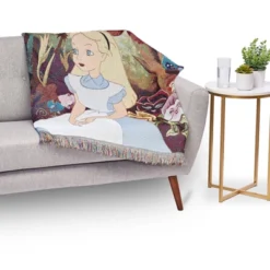 Disney Alice In Wonderland, "Alice In The Garden" Woven Tapestry Throw Blanket, 48" X 60" -Bedding Discount Store GUEST cee22b26 3289 4791 a6b2 6b9ea773098b
