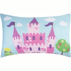 Everyday Kids 2-Pack Standard Pillowcases 20x26” - Soft Breathable Microfiber - Toddler Little Girl Twin/Full Bed - Princess Design
