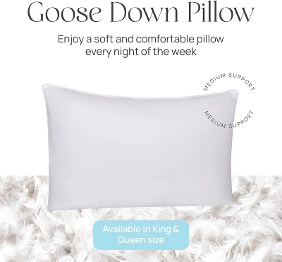 East Coast Bedding Down Pillow - White Goose Down & Feather (Standard) 1 East Coast Bedding Down Pillow - White Goose Down & Feather (Standard)