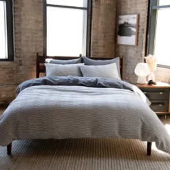 100% Cotton Textured Stripe Duvet Cover | BOKSER HOME 7 100% Cotton Textured Stripe Duvet Cover | BOKSER HOME -Bedding Discount Store GUEST d0b5f827 bc8d 4264 9ca2 1abeb32f85b6