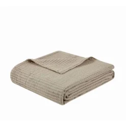 The Farmhouse By Rachel Ashwell Twin/Twin XL Cotton Waffle Blanket Beige