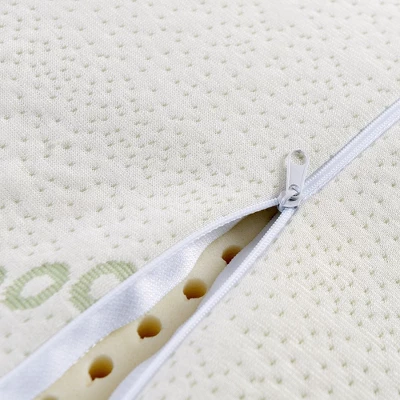 Cheer Collection Contoured Latex Memory Foam Pillow With Washable Cover - White (24" X 16" X 4") 2 Cheer Collection Contoured Latex Memory Foam Pillow With Washable Cover - White (24" X 16" X 4") - Image 2