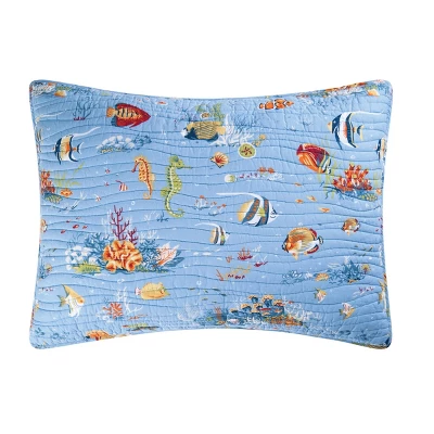 C&F Home 20" X 26" Reef Paradise 100% Cotton Standard Pillow Sham Beach Nautical 1 C&F Home 20" X 26" Reef Paradise 100% Cotton Standard Pillow Sham Beach Nautical