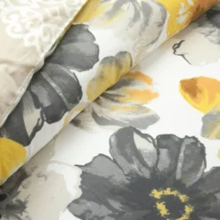3pc Leah Cotton Duvet Cover Set Yellow/Gray - Lush Décor -Bedding Discount Store GUEST d5040f9d 4f5b 4666 bf09 bfb15d7f60f9