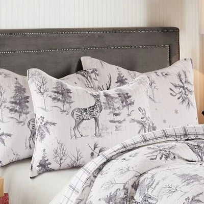 Sleigh Bells Grey Sham 2pk - Levtex Home 1 Sleigh Bells Grey Sham 2pk - Levtex Home