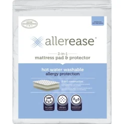 2-in-1 Hot Water Washable Allergy Protection Mattress Pad - AllerEase 7 2-in-1 Hot Water Washable Allergy Protection Mattress Pad - AllerEase -Bedding Discount Store GUEST d54cb281 f98e 4804 ae8e 5fe5d914f262