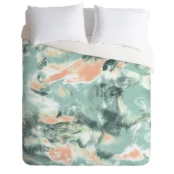 Green Jacqueline Maldonado Marble Mist Duvet Cover - Deny Designs -Bedding Discount Store GUEST d5d450ac 9110 4d2f ae1b e4c36d616f0d