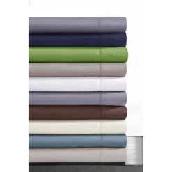 Cotton Sateen Deep Pocket Sheet Set (Queen) Silver Gray 750 Thread Count - Tribeca Living