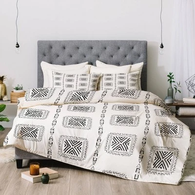 Deny Designs Schatzi Brown Mudcloth Comforter Set Black/White 1 Deny Designs Schatzi Brown Mudcloth Comforter Set Black/White
