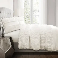 White Nova Ruffle Comforter Set - Lush Décor -Bedding Discount Store GUEST d9b0805f b52b 4ad5 9fee e922863fc8d7