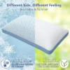 Dyonery Memory Foam Bed Pillow, Adjustable Cooling Pillow, Luxurious Gel Bed Pillow Supports Fluffy Pillows And Washable Pillowcases, Blue