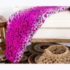 Home Mart Goods King Size Super Soft Micro Plush Flannel Bed Pink Leopard Skin Print Blanket