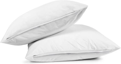 Linen Classique 320TC - Zippered Pillow Protector - White 2 Linen Classique 320TC - Zippered Pillow Protector - White - Image 2