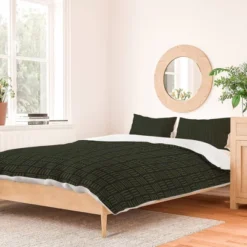 Pine Needle Checkered Duvet Set - Deny Designs