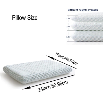 Dyonery Memory Foam Thin Pillow For Stomach Sleeping,Gel Infused Slim Pillow For Side Back Sleepers With Two-Sided Pillow-CertiPUR-US - Standard 1 Dyonery Memory Foam Thin Pillow For Stomach Sleeping,Gel Infused Slim Pillow For Side Back Sleepers With Two-Sided Pillow-CertiPUR-US - Standard