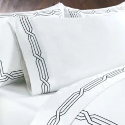Luxury 1200 Thread Count Premium Cotton Geometric Scroll Embroidered 4 Piece Bed Sheet Set By Blue Nile Mills 9 Luxury 1200 Thread Count Premium Cotton Geometric Scroll Embroidered 4 Piece Bed Sheet Set By Blue Nile Mills -Bedding Discount Store GUEST e05567b6 207b 4ecb 9a5c 33db58e2c4d7