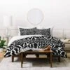 Beshka Kueser Abundance Duvet Set Black/White - Deny Designs