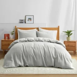 Peace Nest 100% Natural Linen Duvet Cover Set
