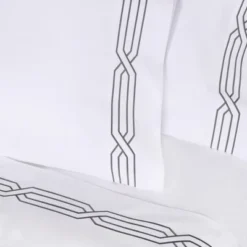 Luxury 1200 Thread Count Premium Cotton Geometric Scroll Embroidered 4 Piece Bed Sheet Set By Blue Nile Mills 8 Luxury 1200 Thread Count Premium Cotton Geometric Scroll Embroidered 4 Piece Bed Sheet Set By Blue Nile Mills -Bedding Discount Store GUEST e3ad7e45 e51e 412e a1db 5ead550747d8