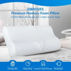 Zibroges Bed Pillow, Cervical Pillow For Neck Pain Relief, Memory Foam Neck Pillow, Contour Cooling Pillow, Adjustable Orthopedic Sandwich Pillow 7 Zibroges Bed Pillow, Cervical Pillow For Neck Pain Relief, Memory Foam Neck Pillow, Contour Cooling Pillow, Adjustable Orthopedic Sandwich Pillow -Bedding Discount Store GUEST e4880640 d4ac 44de a4ad 799f6037e9ac