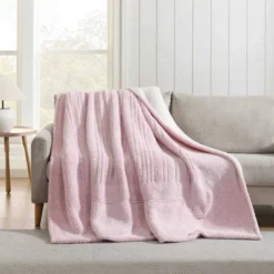 Laura Ashley Full Clarabelle Blanket Pink