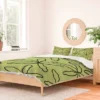 Jae Polgar Party Duvet Cover Set Green - Deny Designs