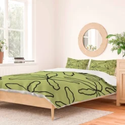 Jae Polgar Party Duvet Cover Set Green - Deny Designs