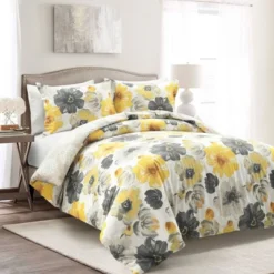 3pc Leah Cotton Duvet Cover Set Yellow/Gray - Lush Décor -Bedding Discount Store GUEST e82ff954 0506 42b9 91e5 a5a0ea30bc80