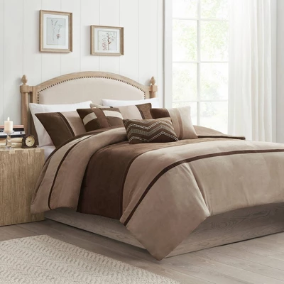 Overland Faux Suede Duvet Cover Set 1 Overland Faux Suede Duvet Cover Set