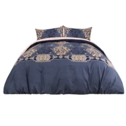PiccoCasa Reversible Luxury 1 Duvet Cover Set With 2 Pillowcases