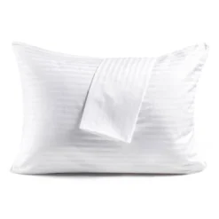 Faunna 600TC 100% Cotton Pillow Protectors, Standard (20x26"), 2 Pack, Oeko-TEX, Silent Zipper, Hotel-Grade, White -Bedding Discount Store GUEST eb2f9a22 954f 413a 9c73 21c1633c7f39