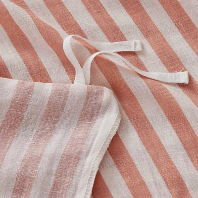 Peace Nest 100% Flax Linen Stripe Duvet Cover And Sham Set 4 Peace Nest 100% Flax Linen Stripe Duvet Cover And Sham Set - Image 4